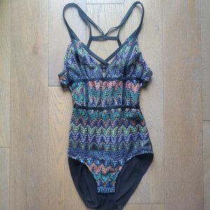 Top Shop Bodysuit Mesh Print Lingerie